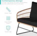 Best Choice Products 4-Piece Outdoor Rope Wicker Patio Conversation Set, Modern ... - Image 5