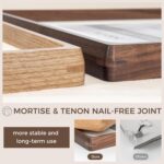 16 x 20 Picture Frame, USA-Sourced Natural Walnut Wood Photo Frame with Tempered... - Image 4