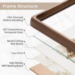 16 x 20 Picture Frame, USA-Sourced Natural Walnut Wood Photo Frame with Tempered... - Image 5