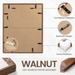16 x 20 Picture Frame, USA-Sourced Natural Walnut Wood Photo Frame with Tempered... - Image 6