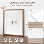 16 x 20 Picture Frame, USA-Sourced Natural Walnut Wood Photo Frame with Tempered... - Image 7