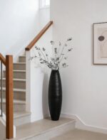 Sziqiqi Black Tall Floor Vases: 27.5in Metal Extra Large Decorative Vase for Pam... - Image 7