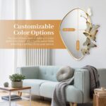 Decorative Wall Mirror with Butterfly Design, Gold Frame, Irregular Shape Perfec... - Image 4