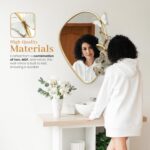 Decorative Wall Mirror with Butterfly Design, Gold Frame, Irregular Shape Perfec... - Image 5