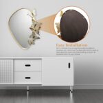 Decorative Wall Mirror with Butterfly Design, Gold Frame, Irregular Shape Perfec... - Image 6
