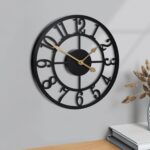 Wall Clock Battery Operated,Silent Non Ticking Modern Rustic Metal Small Clocks ... - Image 7
