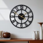 Wall Clock Battery Operated,Silent Non Ticking Modern Rustic Metal Small Clocks ... - Image 9