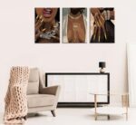 3 Pcs Afro Black Woman Canvas Wall Art African American Men Black Pictures Wall ... - Image 4