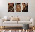 3 Pcs Afro Black Woman Canvas Wall Art African American Men Black Pictures Wall ... - Image 5