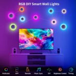KANTUTOE Smart LED Wall Lights, 9-Piece RGB LED Light with App & Remote Control,... - Image 4