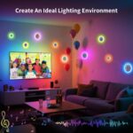 KANTUTOE Smart LED Wall Lights, 9-Piece RGB LED Light with App & Remote Control,... - Image 6