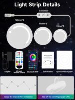 KANTUTOE Smart LED Wall Lights, 9-Piece RGB LED Light with App & Remote Control,... - Image 7