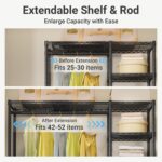 VIPEK X2 Expandable Reach-in Closet Racks Adjustable from 3'3" to 4'8" Portable ... - Image 6