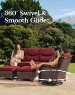 HILLGA Luxury High Back Patio Furniture Set with 6-Inch Thick Cushion, 5-Piece O... - Image 4