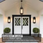 BesLowe 2-Pack Modern Outdoor Wall Lights with 2 LED Bulbs, 15’’ Exterior Lighti... - Image 5