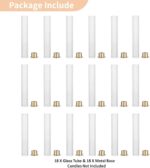 NUPTIO Hurricane Glass Candle Holders: Set of 18 Gold Taper Holders Bulk with Fl... - Image 6