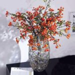 Hand Painted Gold and Grey Diamond Shaped Glass Crystal Vase 13.6 inch Tall,Mode... - Image 6