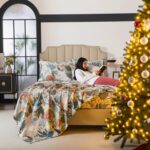 FADFAY King Sheet Set, 100% Cotton Sateen Soft Breathable, Luxury Vintage Floral... - Image 7