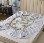 FADFAY King Sheet Set, 100% Cotton Sateen Soft Breathable, Luxury Vintage Floral... - Image 10