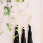 Mkono 2 Pcs Small Macrame Wall Hanging Boho Decor Cute Home Art Ornament with Go... - Image 5