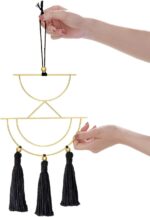 Mkono 2 Pcs Small Macrame Wall Hanging Boho Decor Cute Home Art Ornament with Go... - Image 7