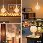 ONEWISH LED Light Bulb,G150 Translucent White LED Globe Bulbs,Warm White 1800K 3... - Image 6