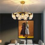 Retro Luxury Shell Glass Chaners - LED Lighting for Living Room, Bedroom, and Sa... - Image 5