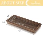 Romadedi Wooden Decorative Tray Candle Holder - Wood Long Narrow Tray Home Decor... - Image 4