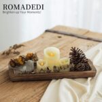 Romadedi Wooden Decorative Tray Candle Holder - Wood Long Narrow Tray Home Decor... - Image 5