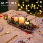 Romadedi Wooden Decorative Tray Candle Holder - Wood Long Narrow Tray Home Decor... - Image 9