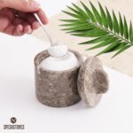 Marble Salt Cellar 4 Inch Table Salt and Pepper Containers for Countertop, Sugar... - Image 6