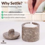 Marble Salt Cellar 4 Inch Table Salt and Pepper Containers for Countertop, Sugar... - Image 7