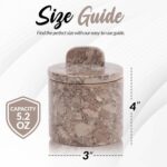 Marble Salt Cellar 4 Inch Table Salt and Pepper Containers for Countertop, Sugar... - Image 8
