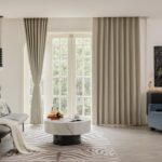 VisionaryHomeDesign Dark Beige Pinch Pleat Curtain Panels with Decorative Trim, ... - Image 3