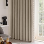 VisionaryHomeDesign Dark Beige Pinch Pleat Curtain Panels with Decorative Trim, ... - Image 5