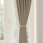 VisionaryHomeDesign Dark Beige Pinch Pleat Curtain Panels with Decorative Trim, ... - Image 9