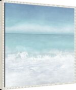 Amanti Art Framed Canvas Wall Art 22x22 Tranquil Ocean Waves Beach II by Christi... - Image 3
