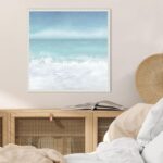 Amanti Art Framed Canvas Wall Art 22x22 Tranquil Ocean Waves Beach II by Christi... - Image 6