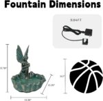 ZMG 14" Angel Fairy Outdoor Water Fall Fountain, Durable Resin Garden Fountain f... - Image 4