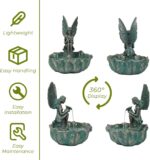 ZMG 14" Angel Fairy Outdoor Water Fall Fountain, Durable Resin Garden Fountain f... - Image 7