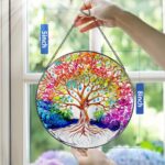 Stained Glass Window Hanging, Pauyadu Tree of Life Sun Catchers Indoor Window, T... - Image 5