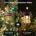 XMCOSY+ Solar Pathway Lights Outdoor, 6 Pack Solar Powered Garden Lights, 20 LM ... - Image 3