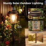 XMCOSY+ Solar Pathway Lights Outdoor, 6 Pack Solar Powered Garden Lights, 20 LM ... - Image 6