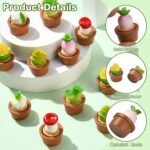 Ipotkitt 24 pcs 8 Styles Mini Resin Potted Plant Ornaments Vegetable Cute Miniat... - Image 4