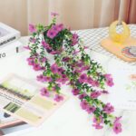 FAVOWREATH Fake Plants Hanging Artificial Potted Faux Eucalyptus Plants and Flow... - Image 3