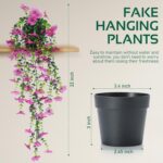 FAVOWREATH Fake Plants Hanging Artificial Potted Faux Eucalyptus Plants and Flow... - Image 4