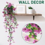 FAVOWREATH Fake Plants Hanging Artificial Potted Faux Eucalyptus Plants and Flow... - Image 6