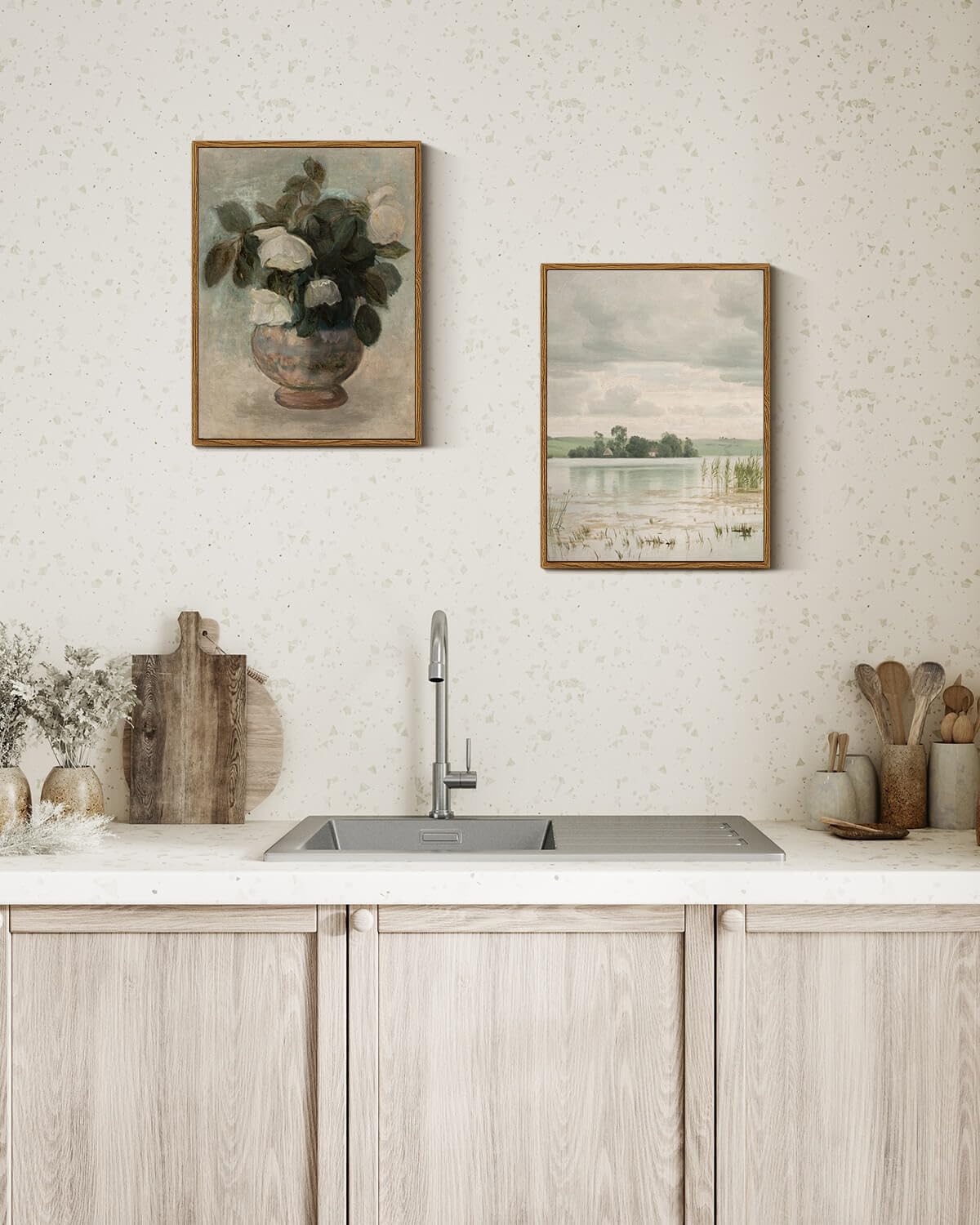 InSimSea Framed Canvas Prints Art Vintage Decor, Countryside Wall Art Decoration... - Image 5