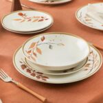 Stone Lain Maple 12-Piece Dinnerware Set Porcelain, Plates and Bowls Set, Dishwa... - Image 3