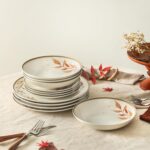 Stone Lain Maple 12-Piece Dinnerware Set Porcelain, Plates and Bowls Set, Dishwa... - Image 4